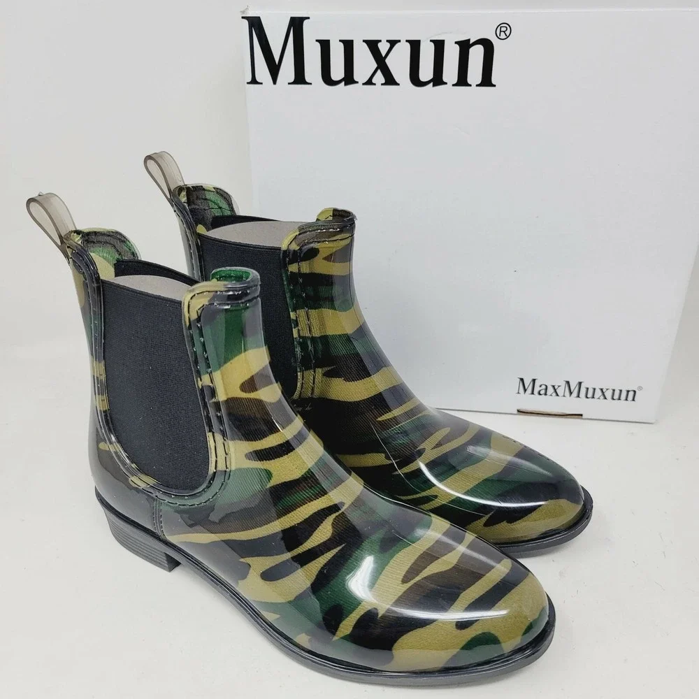 MaxMuxun Women's Rain Boots Size 6 M Camouflage